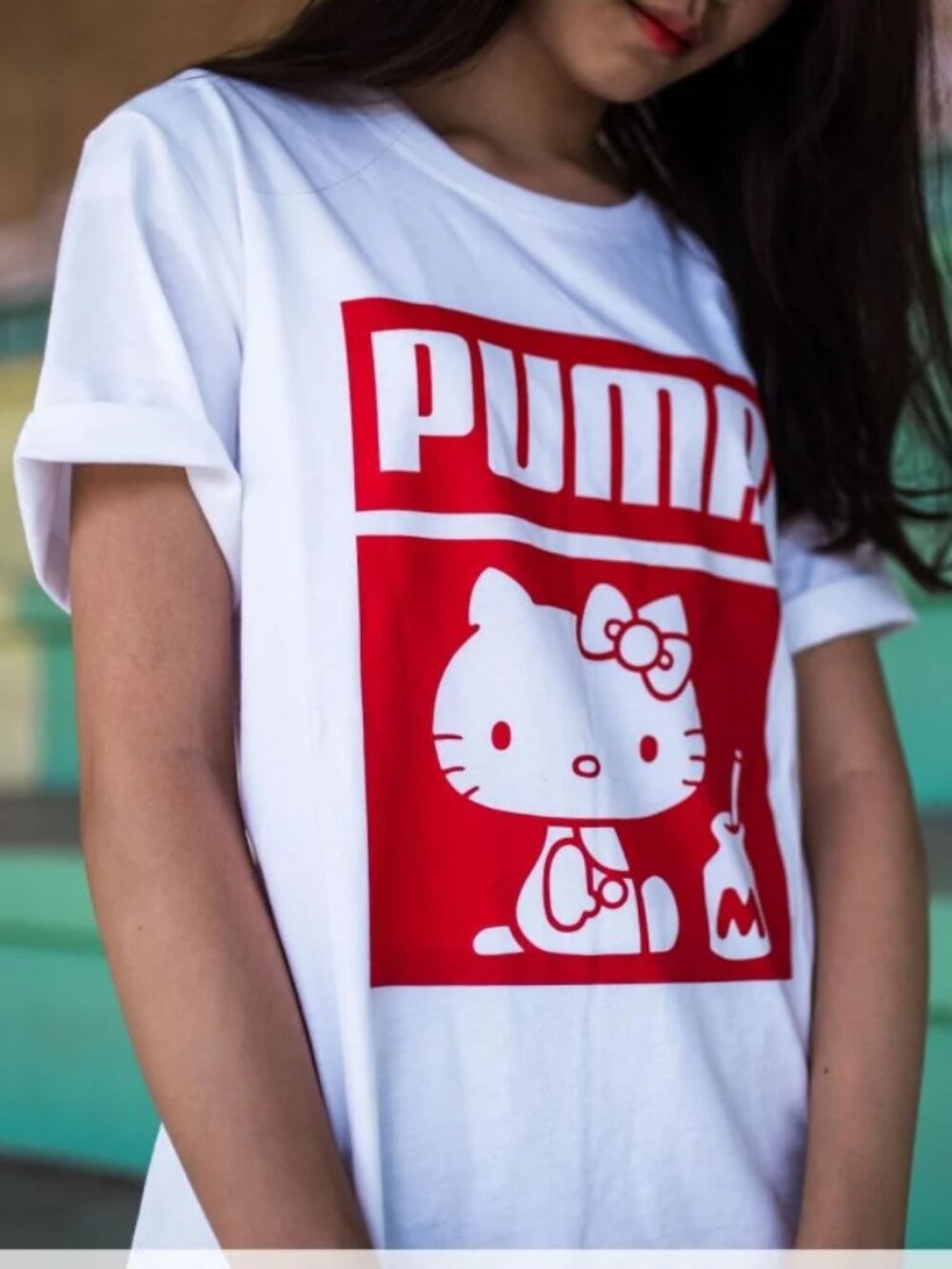 2018 Special Anniversary Hello Kitty x Puma T-Shirt, White, Size L